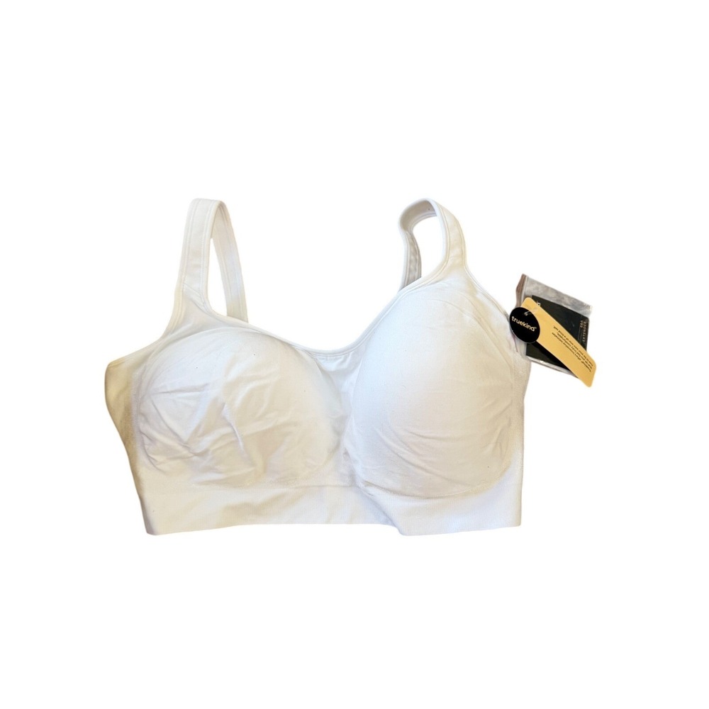Truekind Daily Comfort Wirefree Shaper Bra White 3XL NWT With Extender